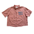 "Your Cross" Boxy Cropped Short Sleeve Lightweight Flannel Orange - XXL